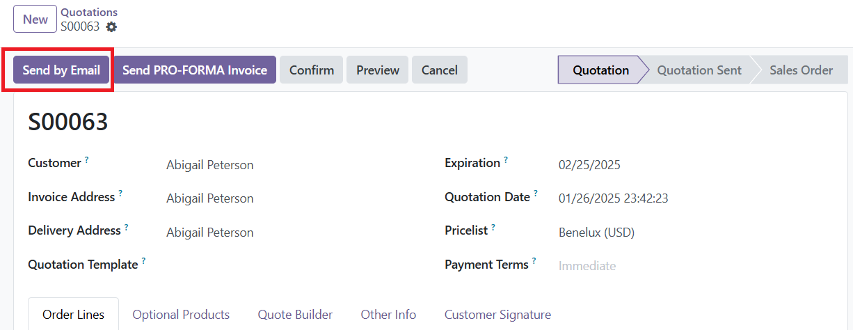 Odoo 18 sales