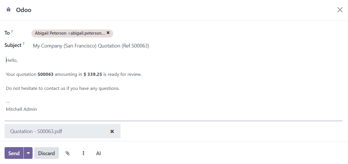 Odoo 18 sales