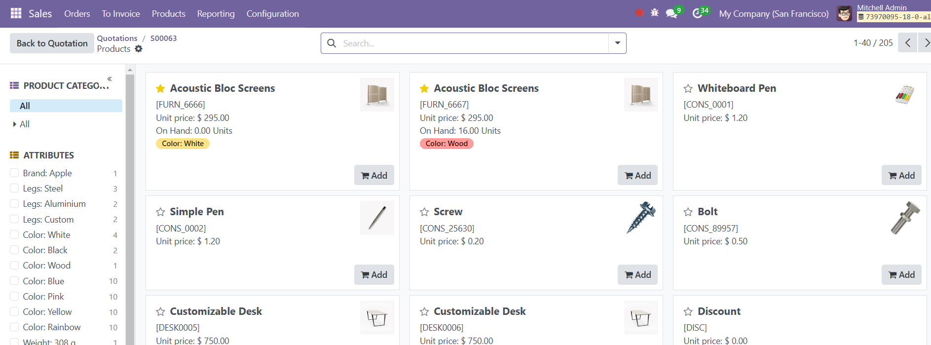 Odoo 18 sales