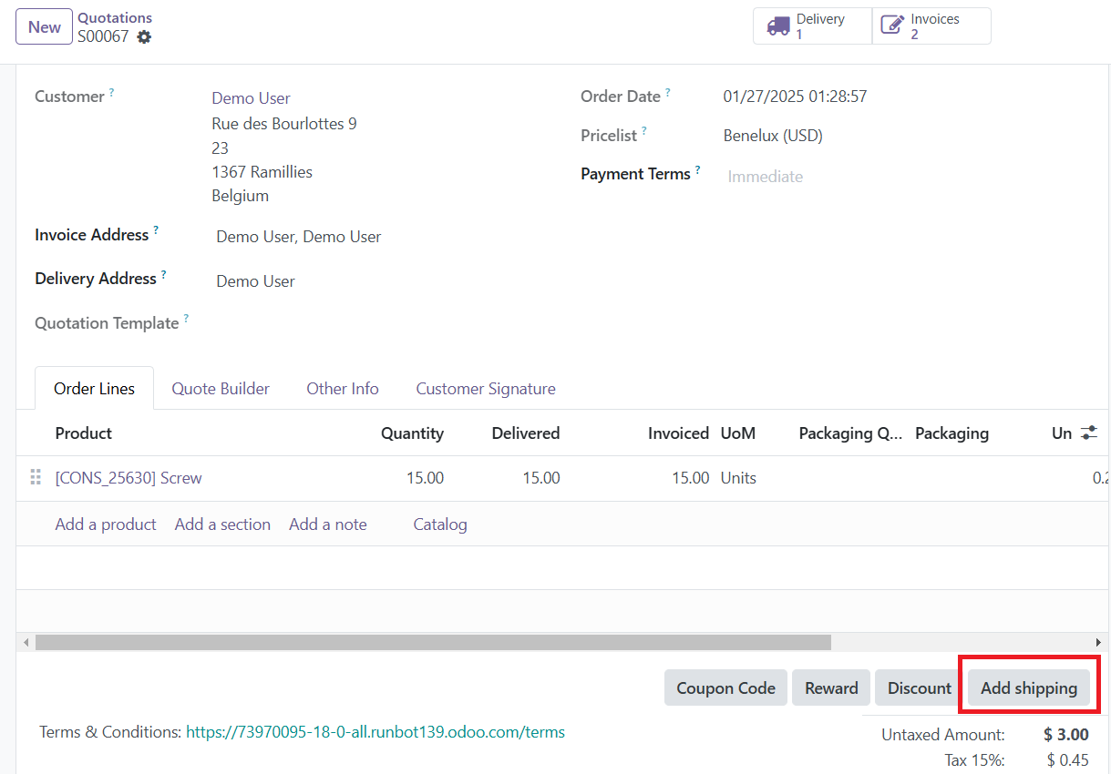 Odoo 18 sales