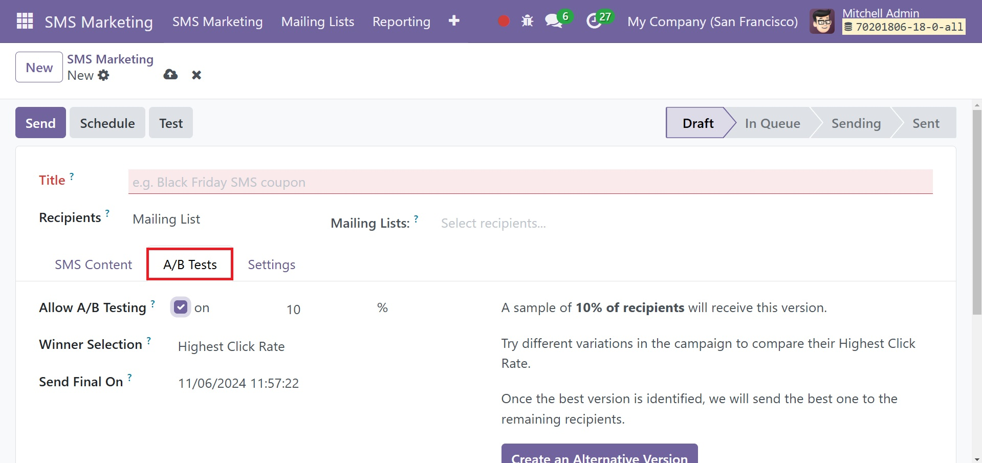 Odoo 18 Project