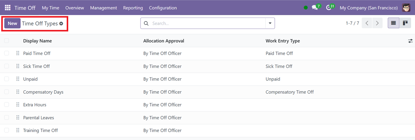 Odoo 18 time-off