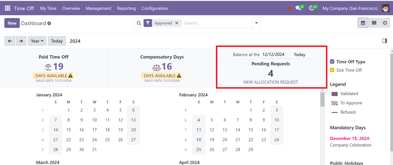 Odoo 18 time-off