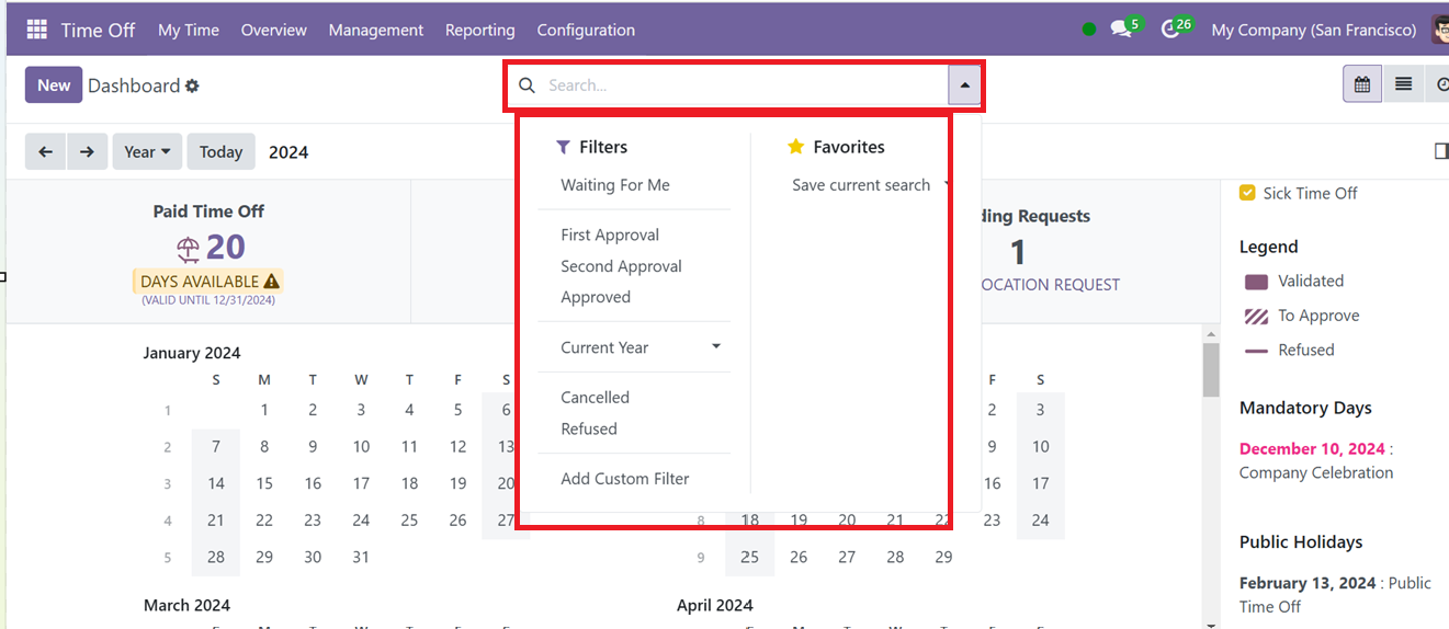 Odoo 18 time-off